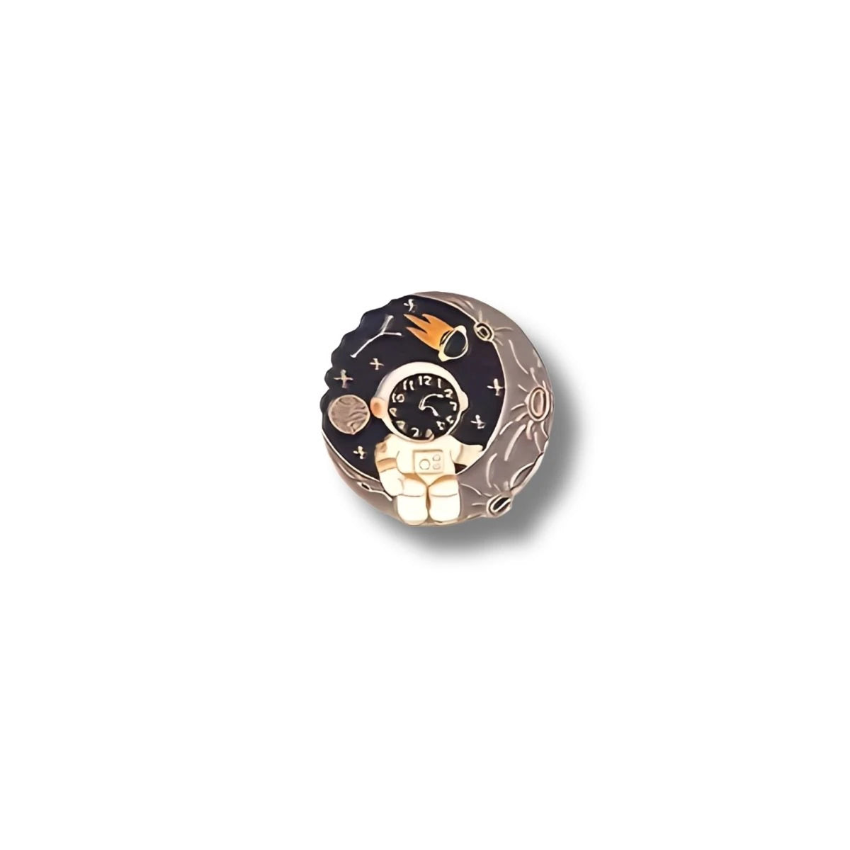 Pin Acrílico Astronauta Reloj Cósmico