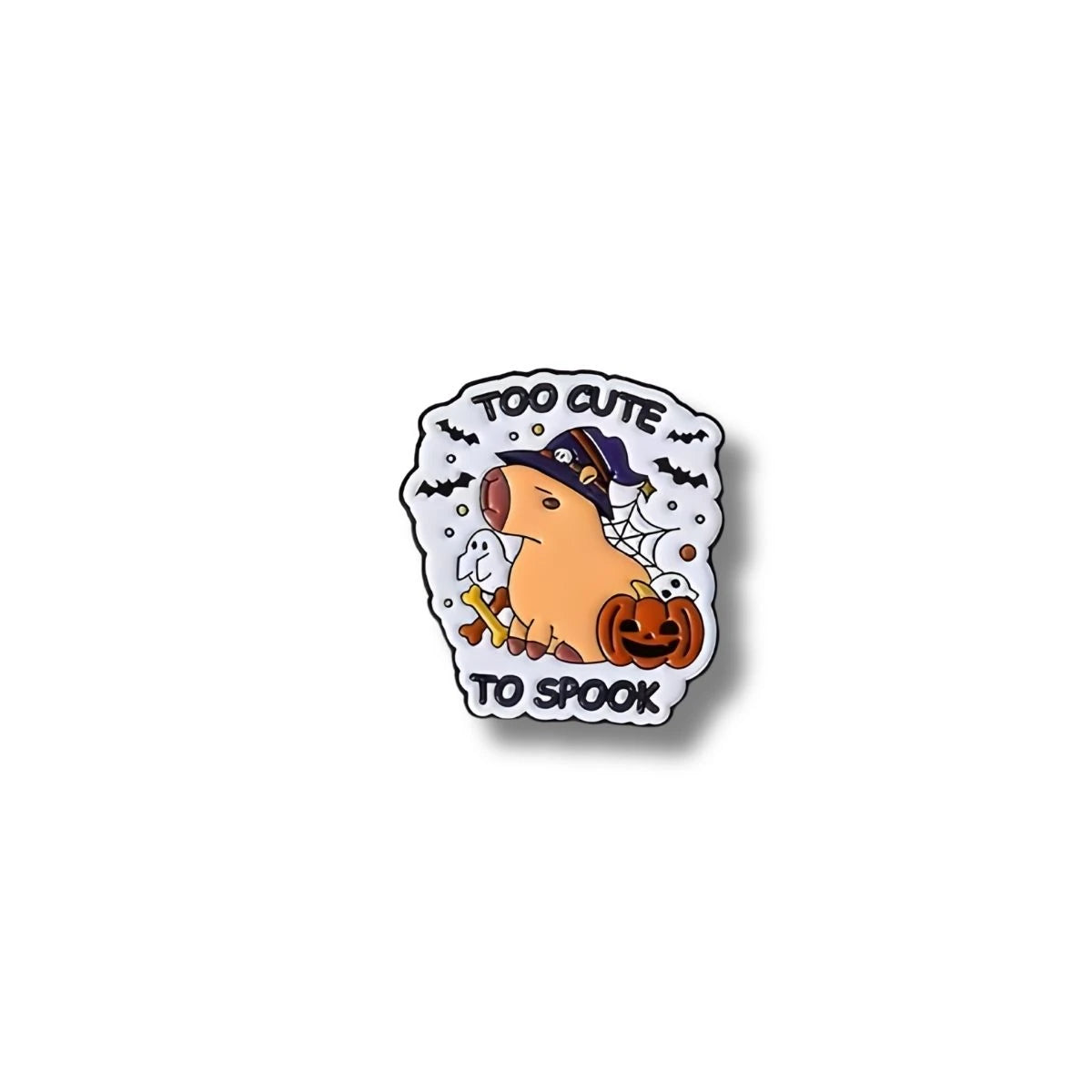 Pin Acrílico Capibara Too Cute To Spook