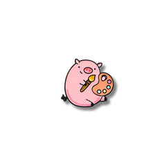 Pin Acrílico Cerdito Pintor