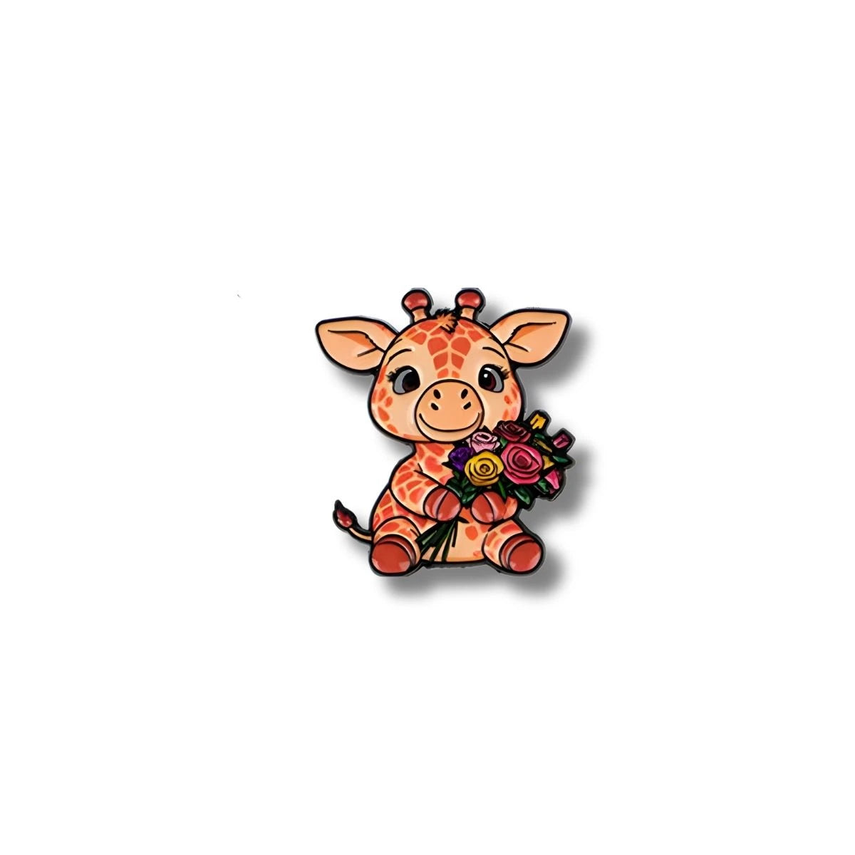 Pin Acrílico Jirafa Flores