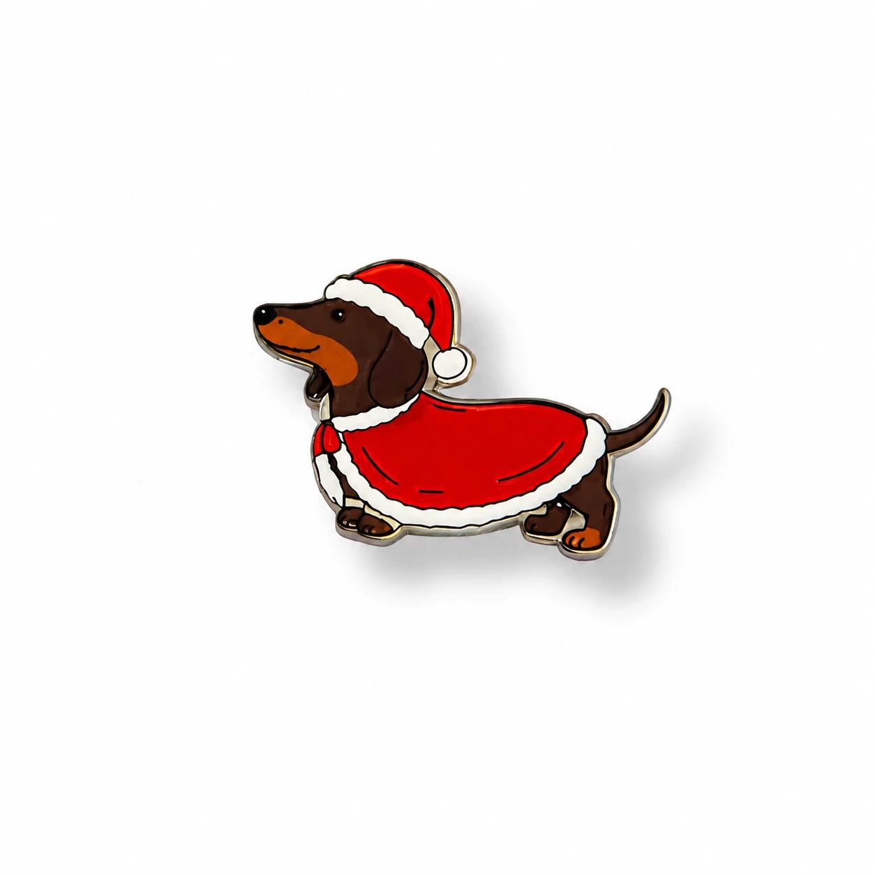 Pin Acrílico Perro Salchicha Santa Claus