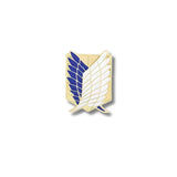 Pin Metálico Alas de la Libertad Azul Dorado
