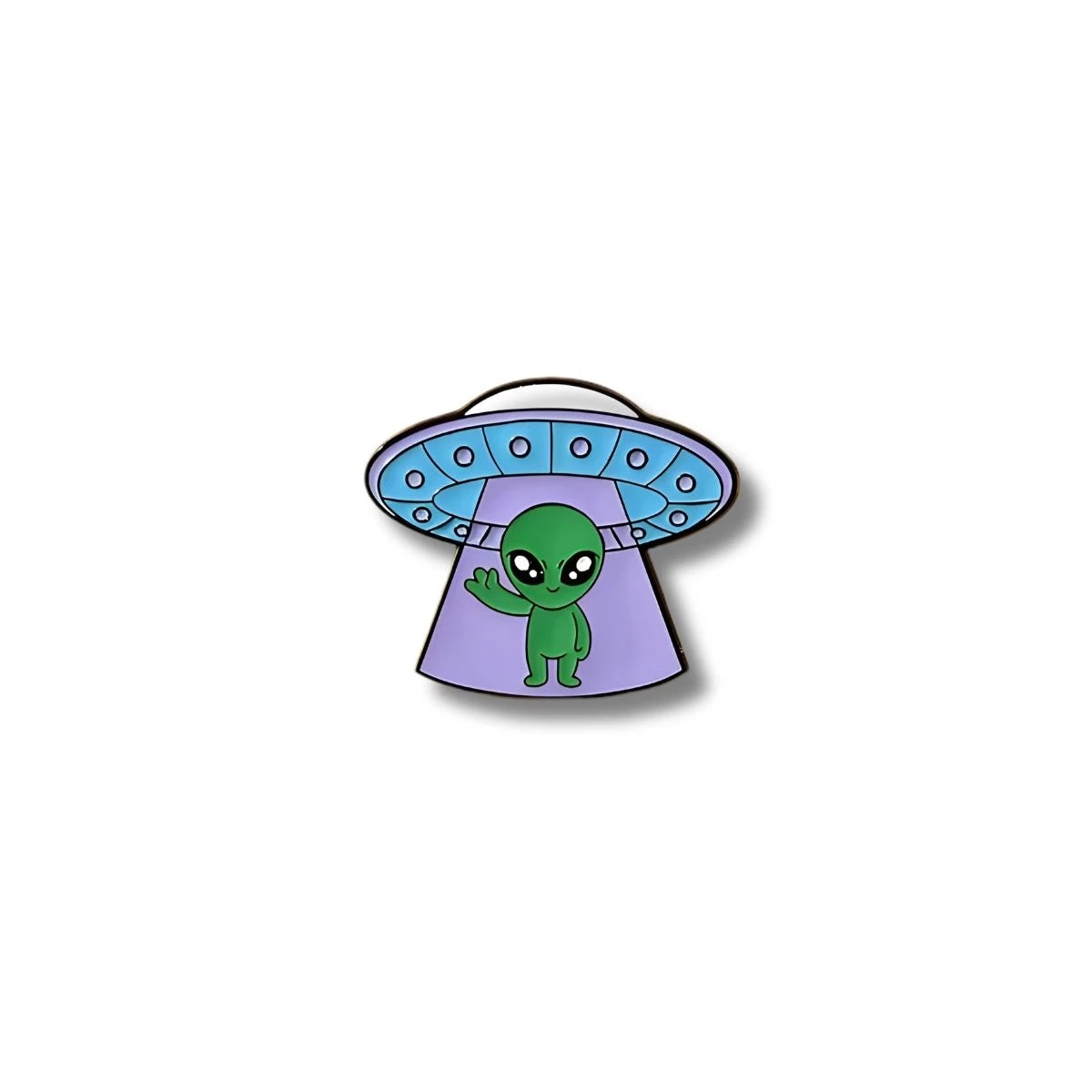 Pin Metálico Alienígena Nave Clásica