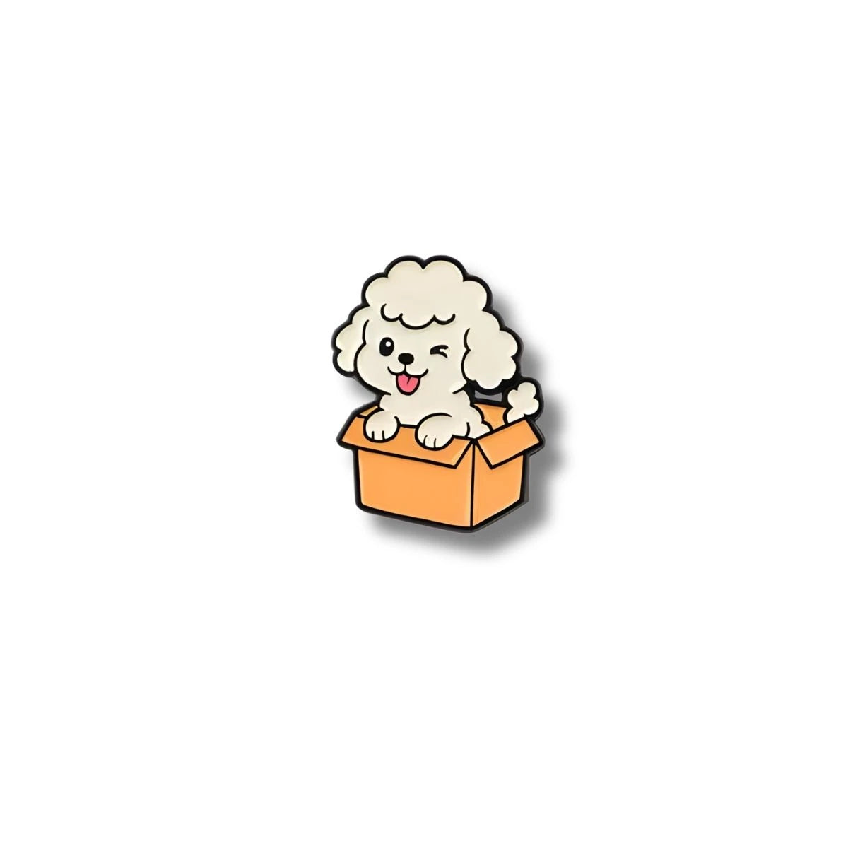 Pin Metálico Cachorro Poodle Caja Sorpresa