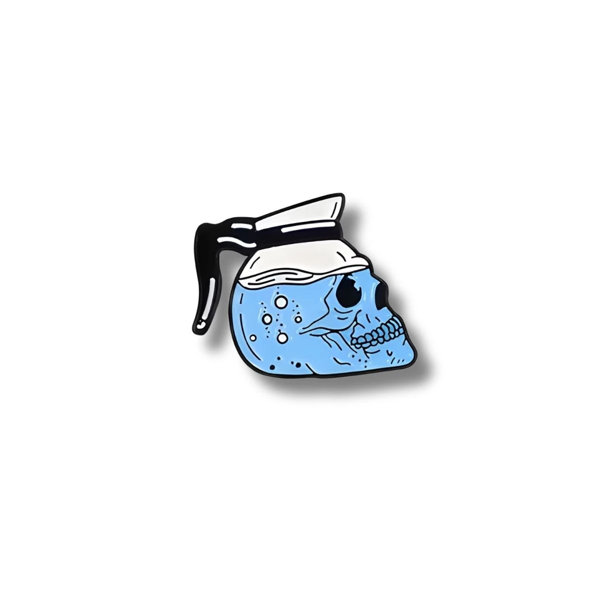 Pin Metálico Calavera Cafetera