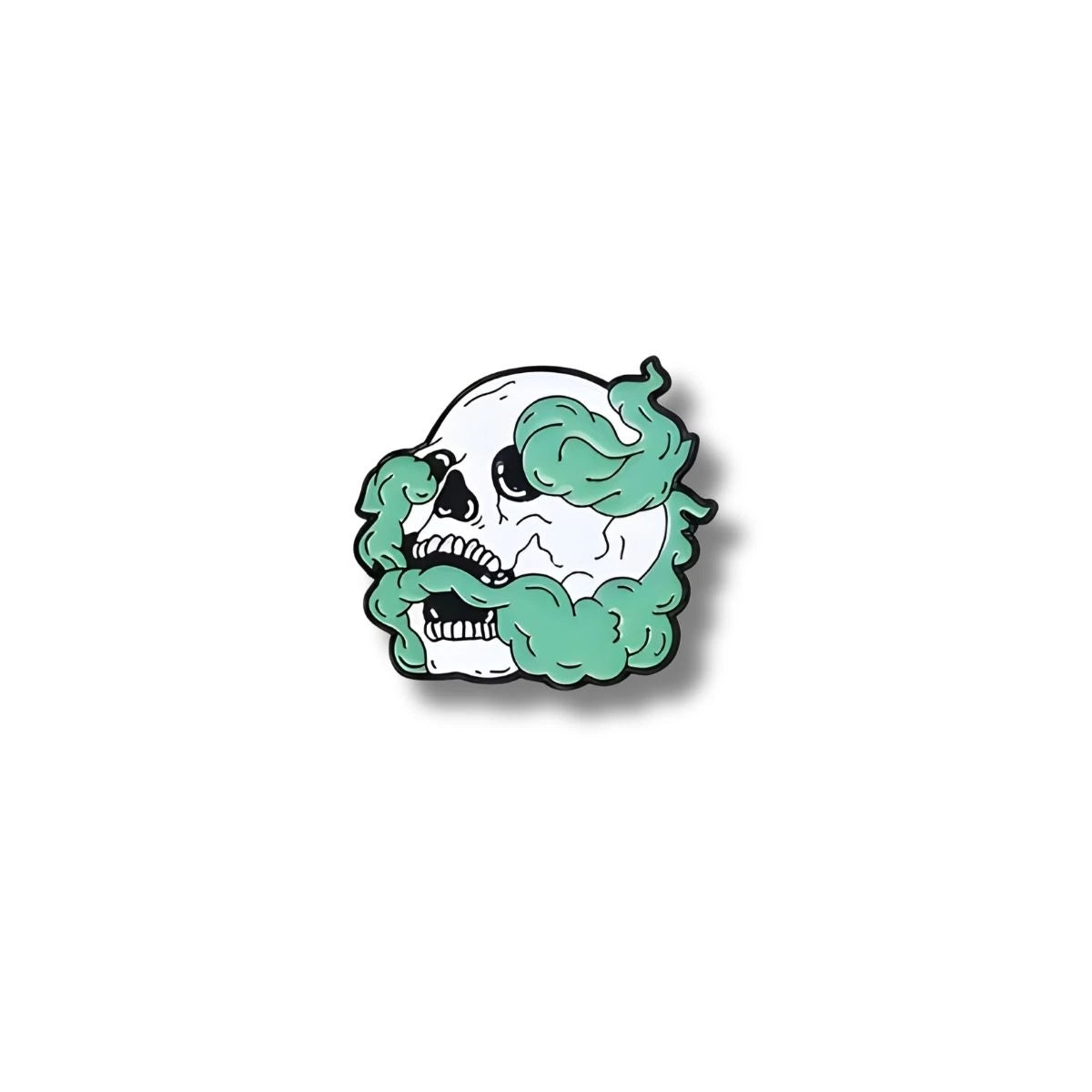 Pin Metálico Calavera Humo Verde