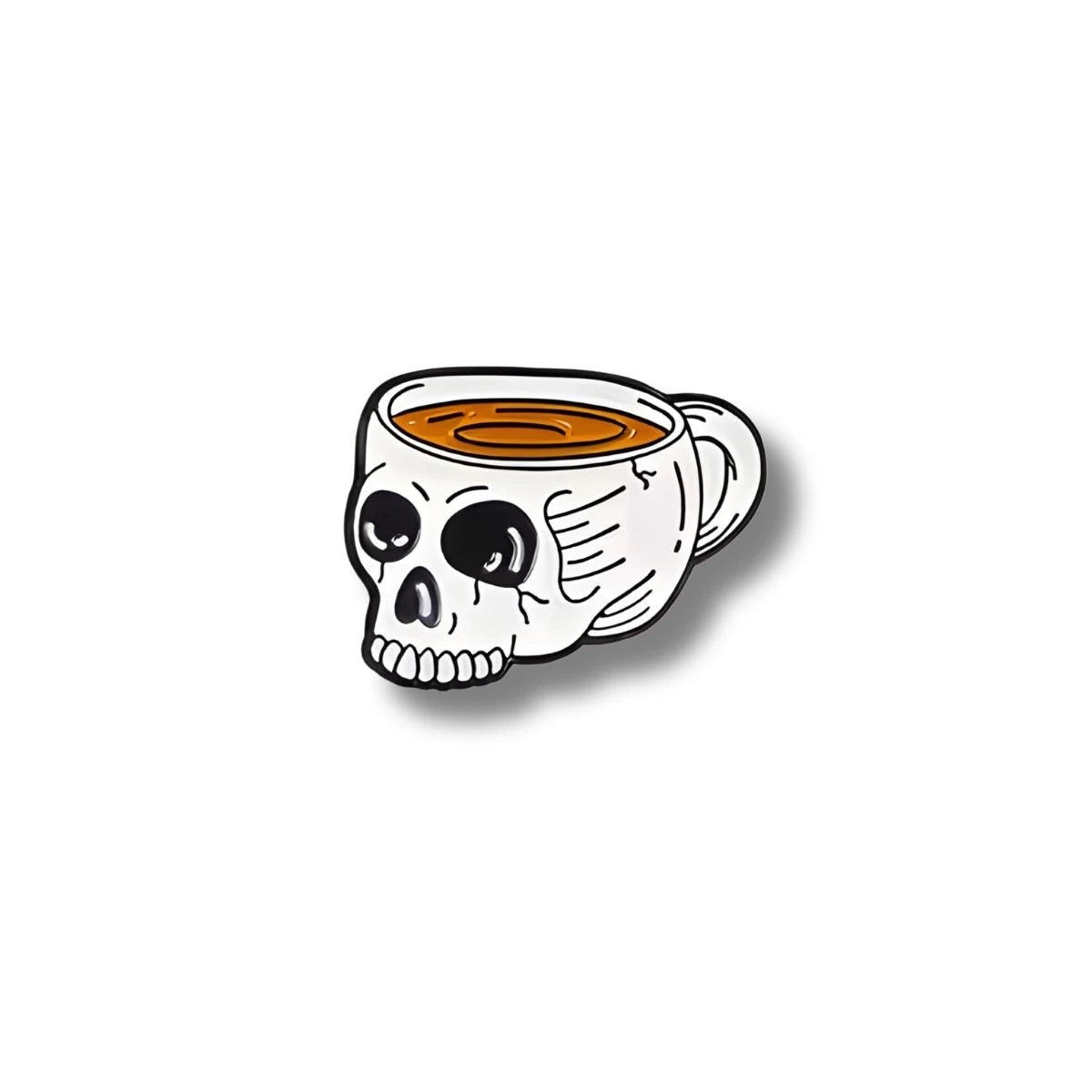 Pin Metálico Calavera Taza de Café
