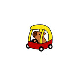Pin Metálico Capibara Auto Rojo