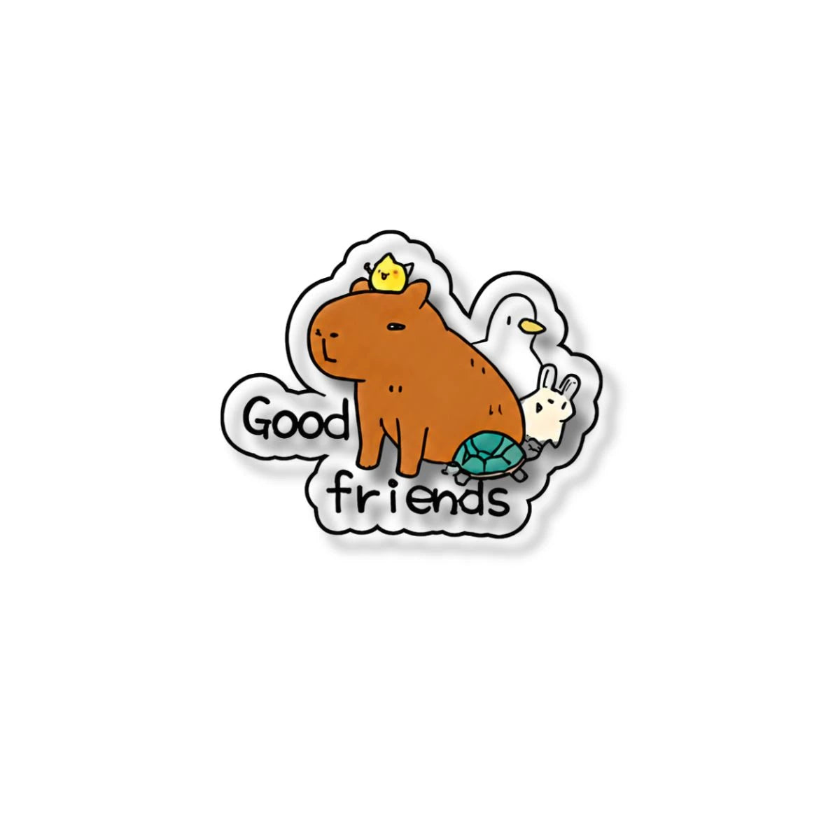 Pin Metálico Capibara Good Friends