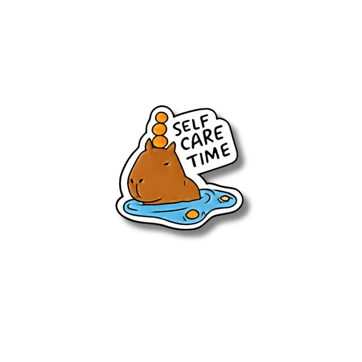 Pin Metálico Capibara Self Care Time