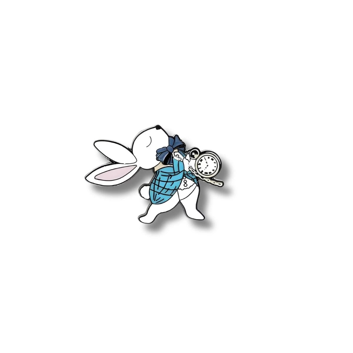 Pin Metálico Conejo Blanco con Reloj País de las Maravillas