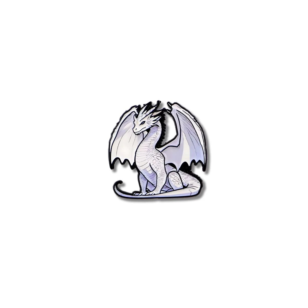 Pin Metálico Dragón Blanco Fantasía