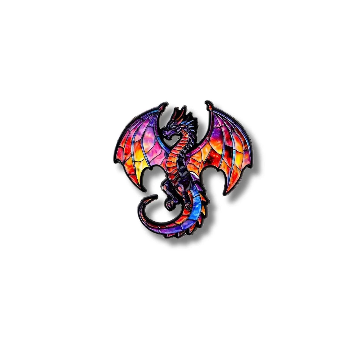 Pin Metálico Dragón Fuego Multicolor