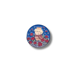 Pin Metálico El Principito entre Rosas