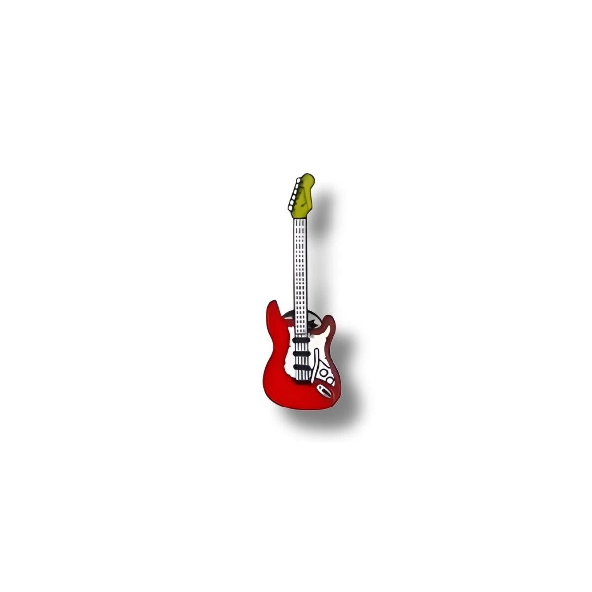 Pin Metálico Guitarra Eléctrica Roja y Blanco