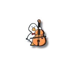 Pin Metálico Pato Violonchelista