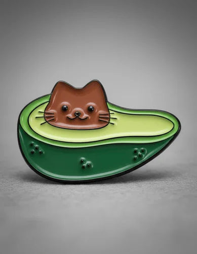 Pin Metálico Aguacate Gatuno