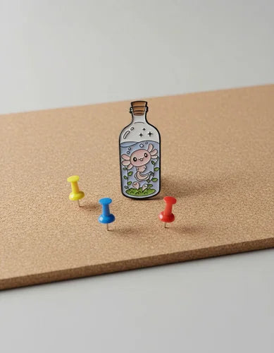 Pin Metálico Ajolote en Botella