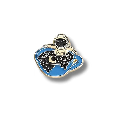 Pin Metálico Astronauta Café Estelar