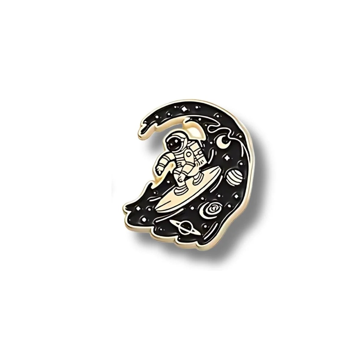 Pin Metálico Astronauta Surf Cósmico