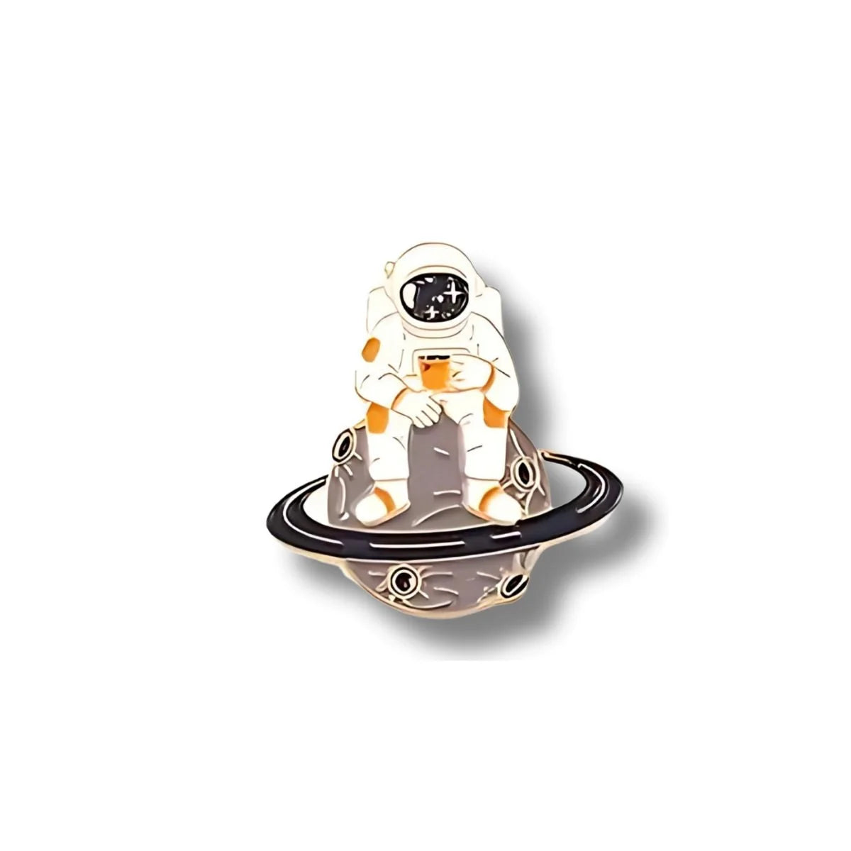 Pin Metálico Astronauta Tomando Café