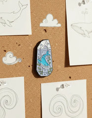 Pin Metálico Ballena en Botella