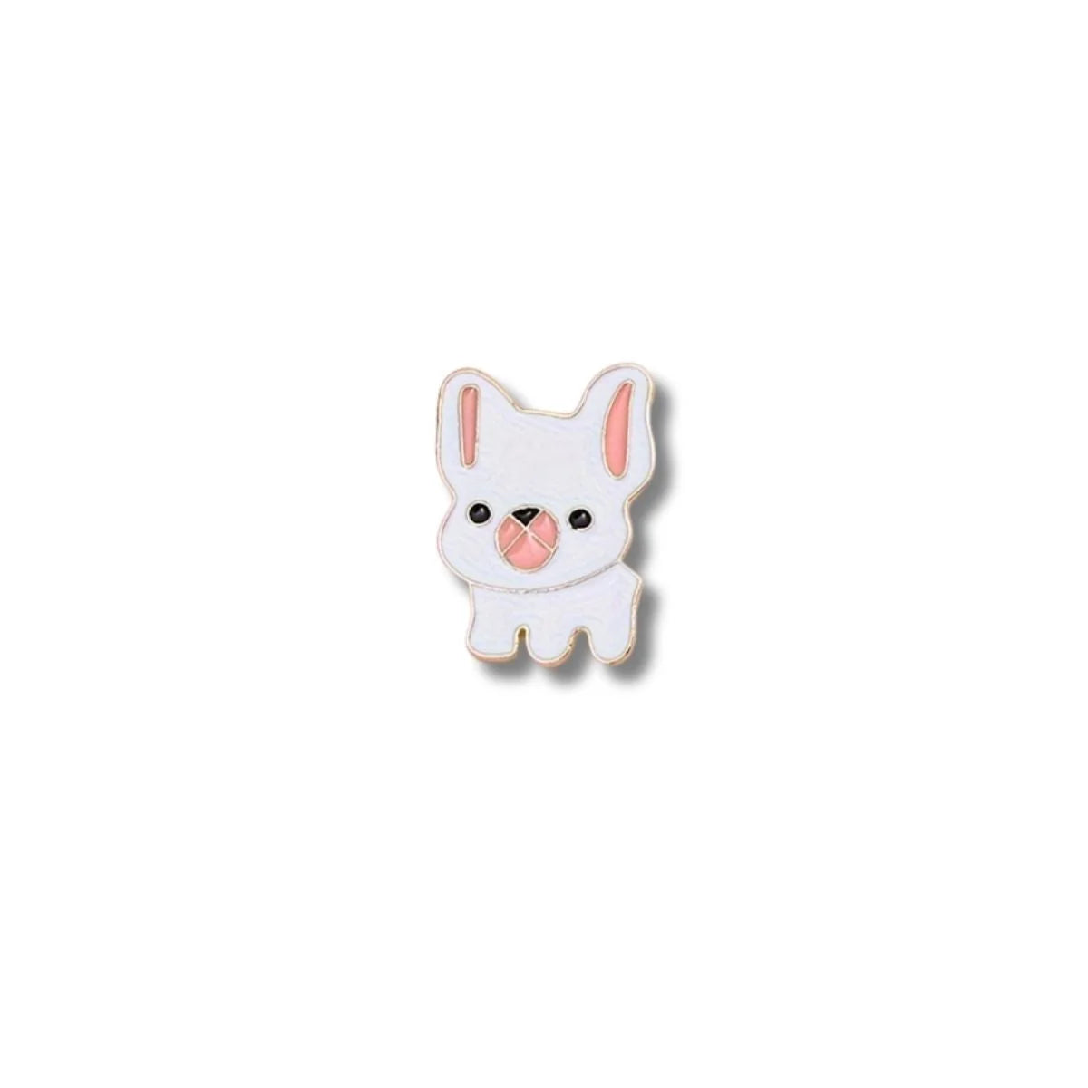 Pin Metálico Bulldog Francés Blanco