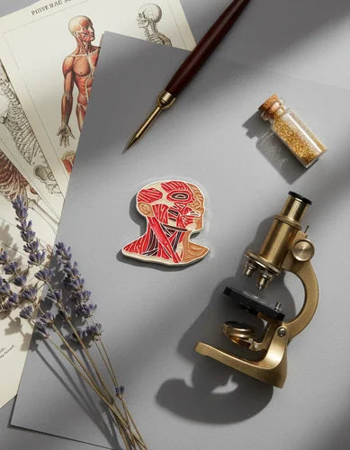 Pin Metálico Cabeza Anatómica Músculos