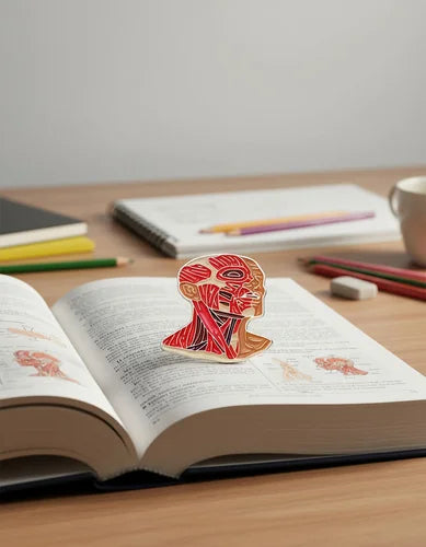 Pin Metálico Cabeza Anatómica Músculos
