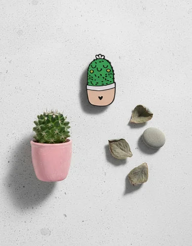 Pin Metálico Cactus Corazón Tierno