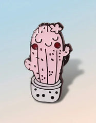 Pin Metálico Cactus Rosa Feliz