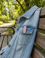 Pin Metálico Cactus Rosa Feliz