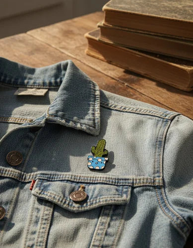 Pin Metálico Cactus Sorprendido