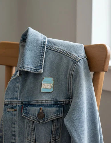 Pin Metálico Caja de Leche Japonesa