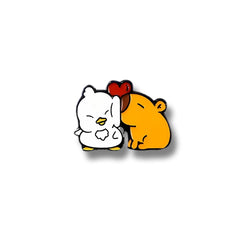 Pin Metálico Capibara y Pollito Enamorados