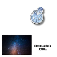 Pin Metálico Constelación en Botella