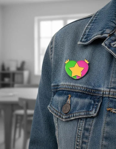 Pin Metálico Corazón Cosmo y Wanda