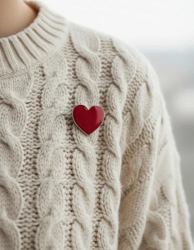 Pin Metálico Corazón Rojo Clásico