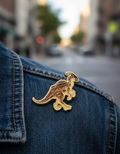 Pin Metálico Dinosaurio Parasaurolophus