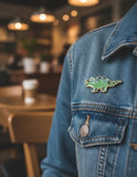 Pin Metálico Dinosaurio Triceratops Verde