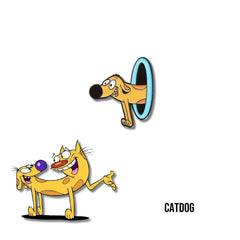 Pin Metálico Dog en Portal Azul CatDog