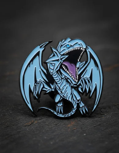 Pin Metálico Dragón Blanco de Ojos Azules