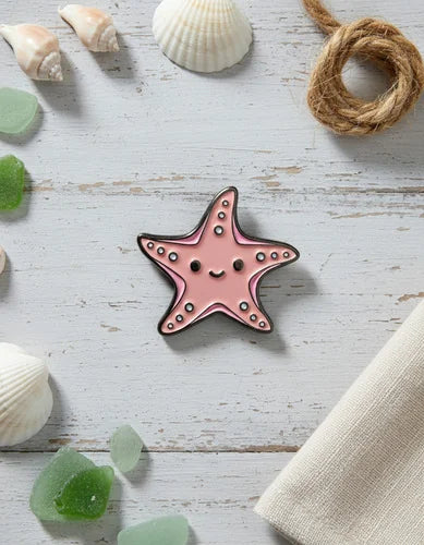 Pin Metálico Estrella de Mar Rosa Kawaii