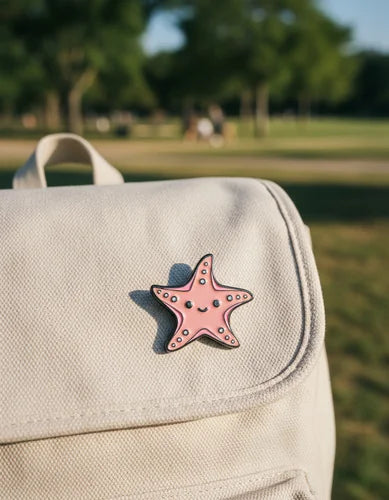 Pin Metálico Estrella de Mar Rosa Kawaii