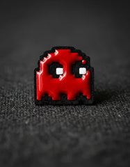 Pin Metálico Fantasma Pac-Man Rojo