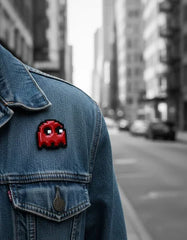 Pin Metálico Fantasma Pac-Man Rojo