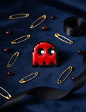 Pin Metálico Fantasma Pac-Man Rojo