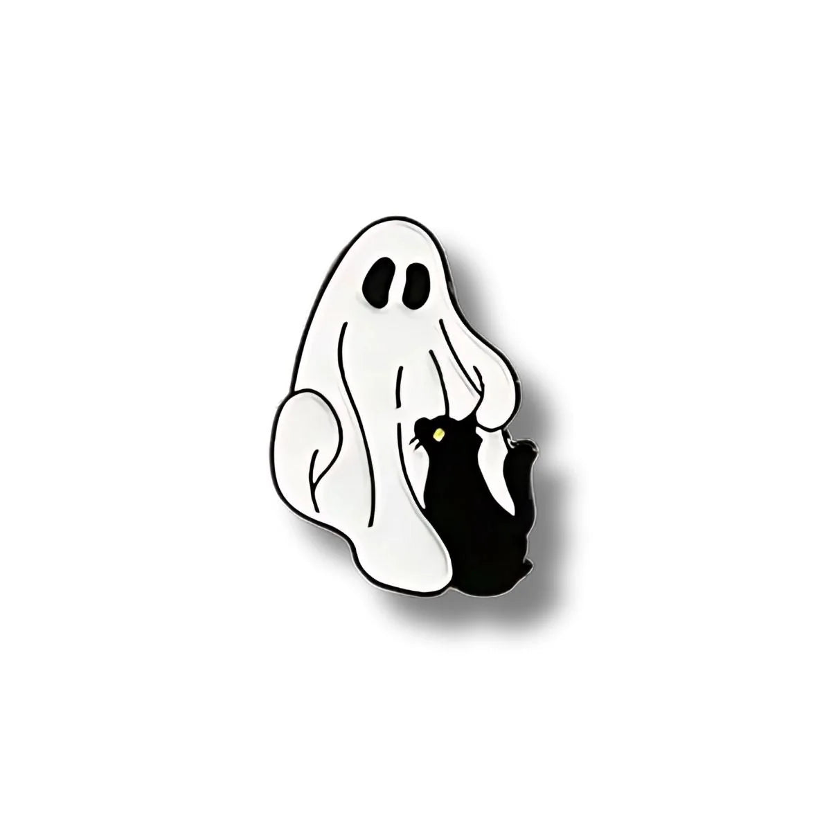 Pin Metálico Fantasma y Gatito Caricia