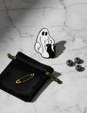 Pin Metálico Fantasma y Gatito Caricia