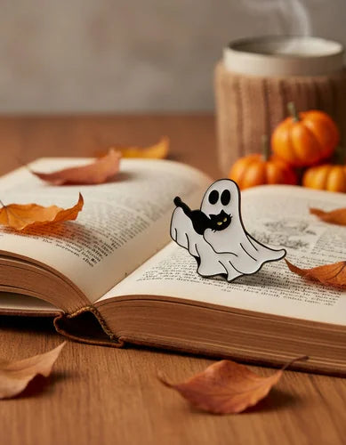 Pin Metálico Fantasma y Gatito Ofrenda